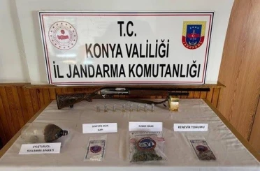 Konya'da jandarmadan uyuşturucu operasyonu