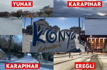 Konya'da merkez hariç heryer kara büründü
