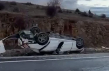 Konya'da otomobil devrildi: 4 yaralı