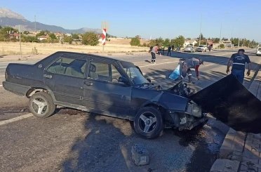 Konya'da otomobiller çarpıştı: 1 yaralı