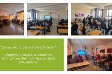 Konya’daki okullarda öğrenciler doğayla buluştu: Kampüsler çiçek gibi oldu