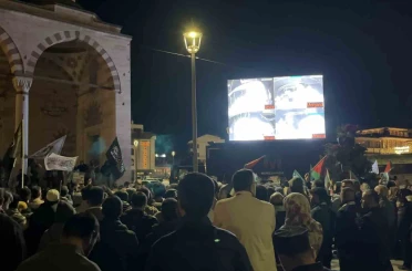 Konya’da İsrail’in Küresel Sumud Filosuna saldırısı protesto edildi 