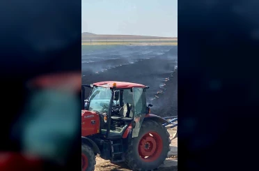 Konya’da tarla yangını: 500 dekar ekili alan kül oldu 