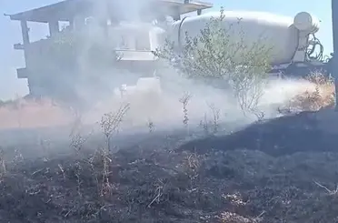 Kopan elektrik telleri yangına neden oldu
