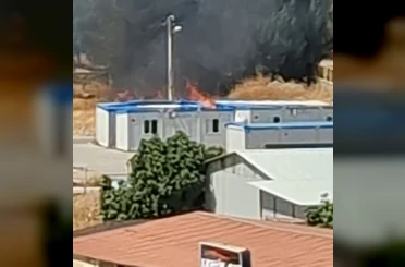 Kopan elektrik tellerinden çıkan kıvılcım yangına neden oldu 