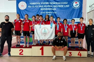 Körfez Gençlerbirliği yüzmede 21’i birincilik olmak üzere 29 madalya kazandı 