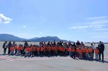 Köyceğiz Anaokulu öğrencileri Dalaman Havalimanı’nı gezdi 