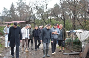 Köyceğiz Kaymakamı Kumcu, selden etkilenen bölgelerde incelemelerde bulundu 