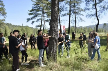 Köyceğiz’de Yüksekokul öğrencileri sahada uygulama yaptı 