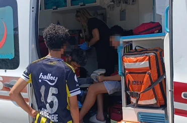 Küçük çocukların motosiklet gezintisi hastanede son buldu 