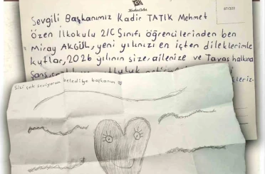 Küçük Miray’ın yeni yıl mektubu Başkan Tatık’ı duygulandırdı 