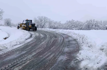 Kulp’ta kar nedeni ile kapanan yolları açılıyor 