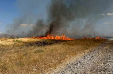 Kulu’da anız yangını 