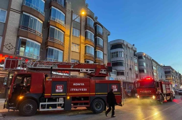 Kulu’da apartmanda yangın paniği 