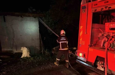 Kumru’da ahır yangını: 1 buzağı telef oldu 