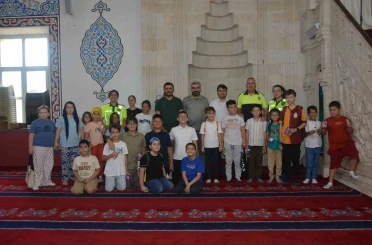 Kur’an kursu öğrencilerine uygulamalı trafik eğitimi 