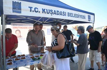 Kuşadası Belediyesi görevi başında hayatını kaybeden çalışanlarını unutmadı 
