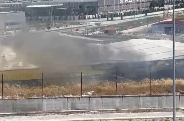 Kütahya 30 Ağustos OSB’de çömlek fabrikasında yangın paniği 
