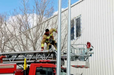 Kütahya OSB İtfaiye Ekibi’nden yangın ve kurtarma tatbikatı 