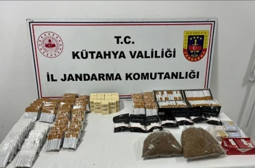 Kütahya’da binlerce bandrolsüz makaron ele geçirildi 