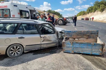 Kütahya’da trafik kazası: 2 yaralı 