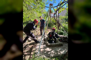 Kuyuya düşen yavru kedi itfaiye ekiplerince kurtarıldı 