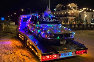 LED ışıklarla süslenen Toros dikkat çekti 