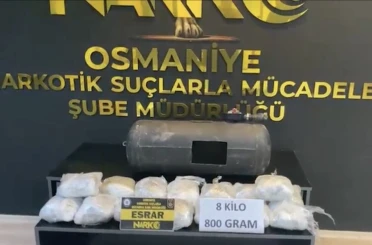 LPG tankına gizlenen 8 kilo 800 gram esrar ele geçirildi: 2 tutuklama 