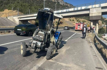 LPG tırı ile traktör çarpıştı: 1’i ağır 2 yaralı 