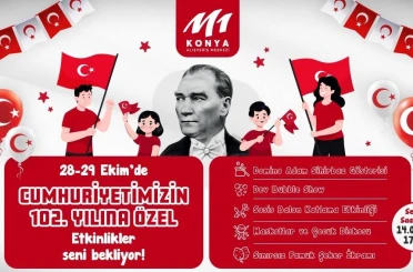 M1 Konya AVM'DE Cumhuriyet'in 102'nci yılı coşkuyla kutlanıyor