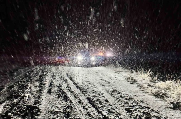 Malatya kırsalında kar yağışı etkili oluyor 