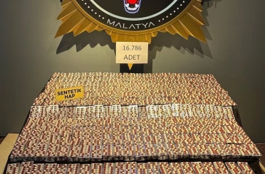 Malatya’da 16 bin 786 sentetik ecza hap ele geçirildi