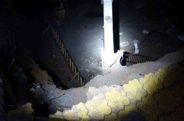 Malatya’da 6 katlı binanın istinat duvarı çöktü 