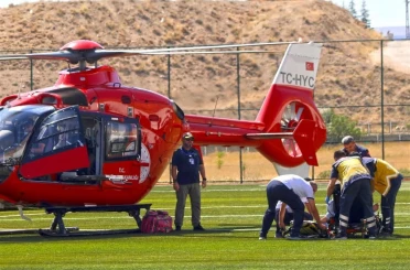 Malatya’da ambulans helikopter 87 yaşındaki hasta için havalandı 