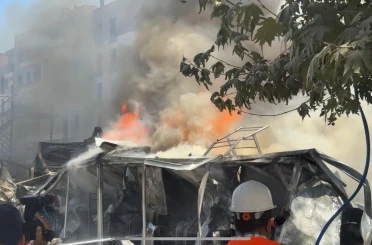 Malatya’da konteyner kentte yangın
