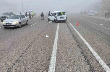 Malatya’da otomobil ile hafif ticari araç çarpıştı: 1 yaralı 