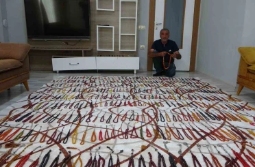 Malatyalı muhtarın milyonluk tespih koleksiyonu görenleri şaşırtıyor 