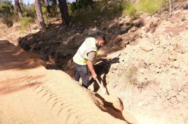 Manavgat’ta yeni içme suyu hattı imalatı gerçekleştiriliyor 