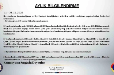 Mazıdağı’nda aralık ayı asayiş raporu açıklandı: 172 şahıs yakalandı 