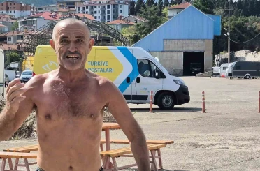 Mendirekte delice koşan adam dikkat çekti 