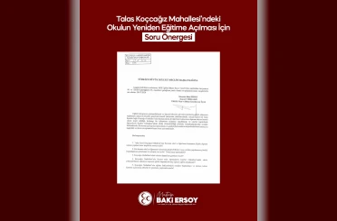 MHP’li Ersoy’dan Koçcağız mahallesindeki okul için soru önergesi 