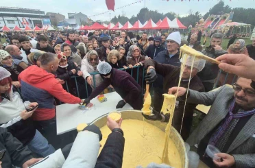 Mıhlama için izdiham: Süleymanpaşa’da 1 tonluk lezzet seli 