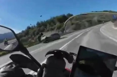 Motosiklette ölüm böyle geldi... 