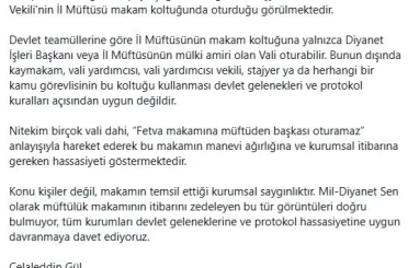 Müftülük makamı tartışması: "Fetva makamına müftüden başkası oturamaz" 