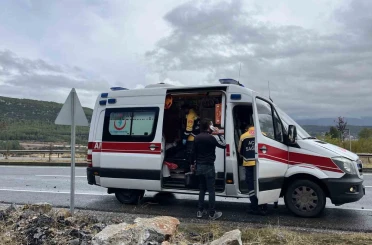 Muğla çevre yolunda yağış kazaya sebep oldu: 1 yaralı 