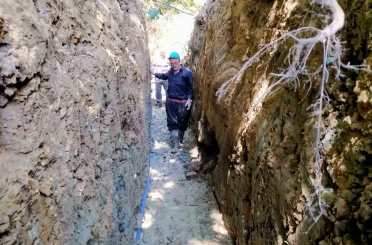 Muhtar ve köylülerin desteğiyle iki mahalle suyuna kavuştu 