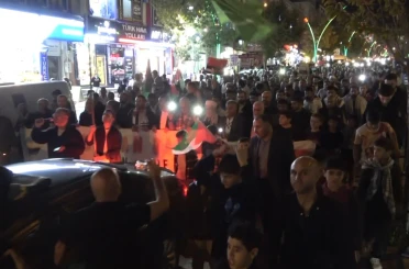 Muş’ta binlerce kişiden Gazze’ye destek gösterisi 