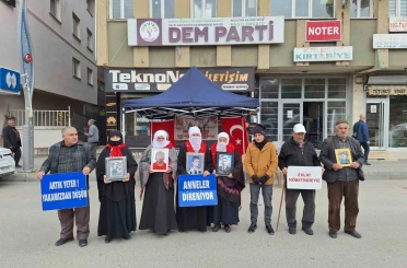 Muş’ta evlat nöbetindeki ailelerden ’teslim olsun’ çağrısı 