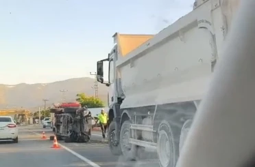 Muş’ta İl Özel İdaresi’ne ait araç takla attı: 1 yaralı 