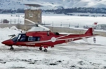 Muş’ta yenidoğan bebek için ambulans helikopter havalandı 